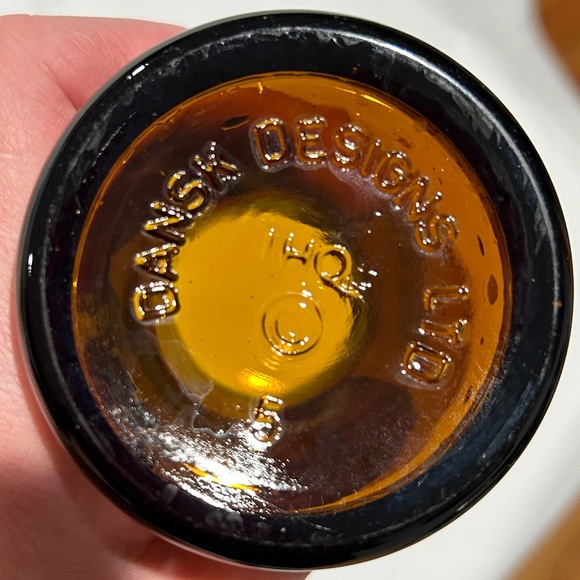 Dansk Designs, Dark Amber Glass Candle Holder or Vase, Jens Quistgaart Design - Picture 6 of 6